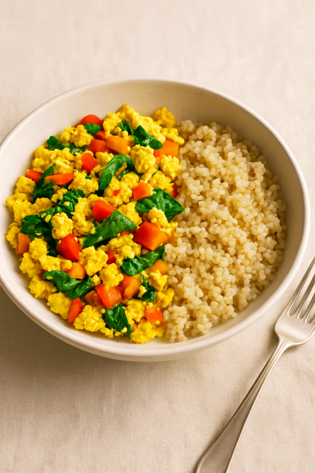 High-protein smoothie in glass with spinach and banana