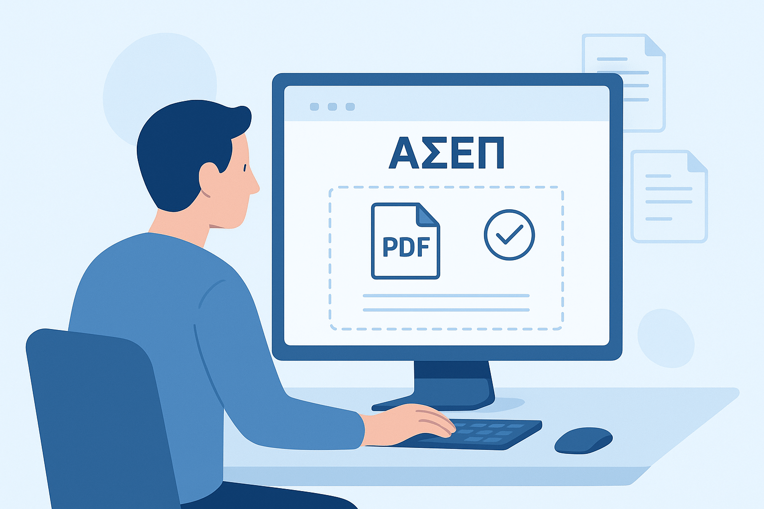 Υποβολή ηλεκτρονικών δικαιολογητικών για την προκήρυξη ΑΣΕΠ 8Κ/2024 κατηγορία ΔΕ