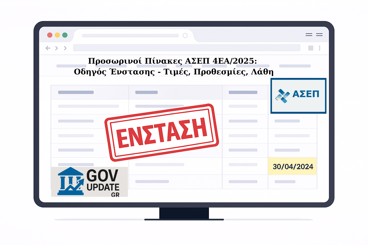 ΕΚΔΟΣΗ ΠΡΟΣΩΡΙΝΩΝ ΠΙΝΑΚΩΝ ΑΣΕΠ 4ΕΑ/2025 | Ο Πλήρης Οδηγός Υποβολής Ένστασης: Από την Ανακοίνωση μέχρι την Τελική Κατάταξη