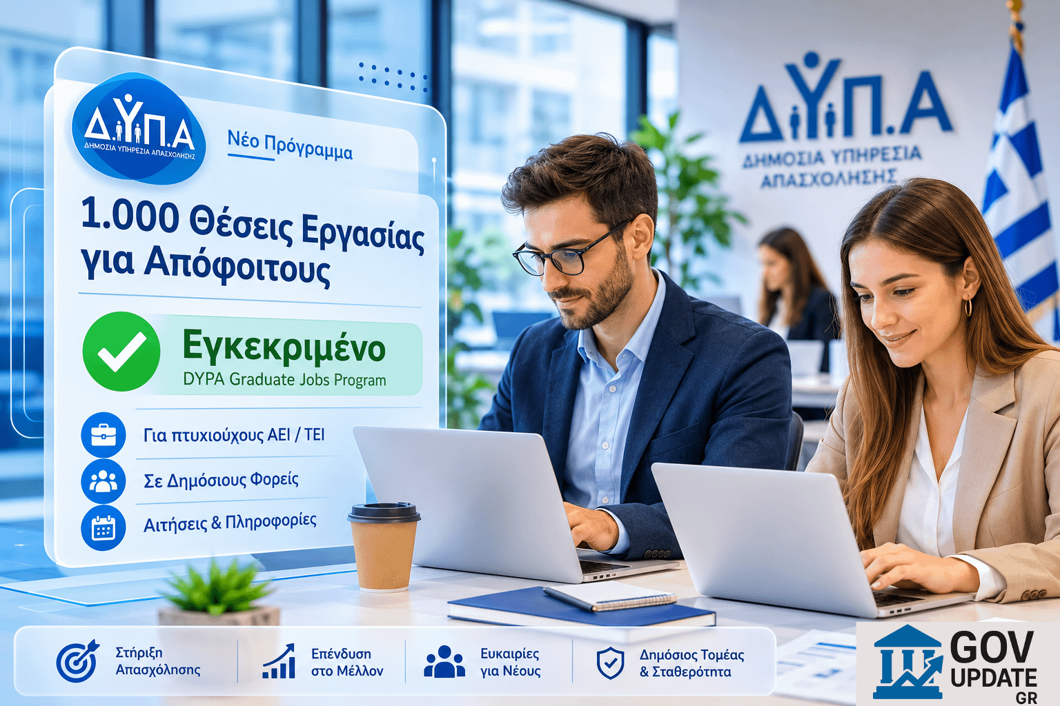 Ειδικό πρόγραμμα απασχόληση 1.000 άνεργοι πτυχιούχοι στη ΔΥΠΑ.